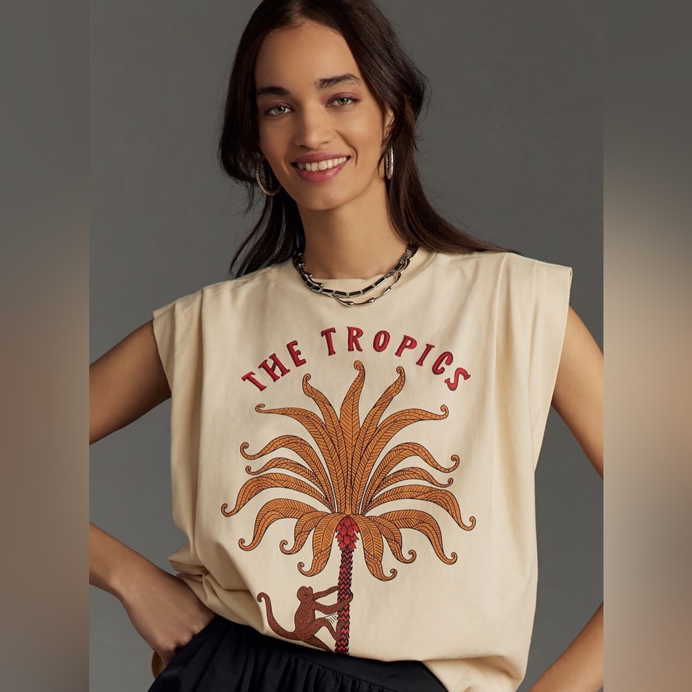 FARM Rio Cream Tropics Tee